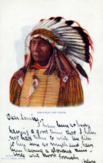 Postcard representing Sioux chief "Red Cloud"