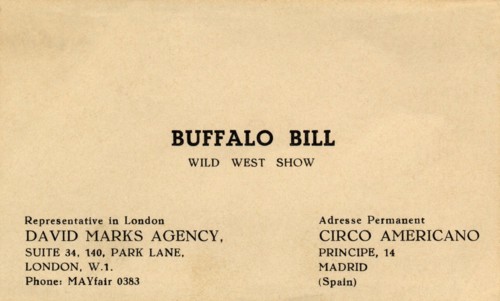 Buffalo Bill business card