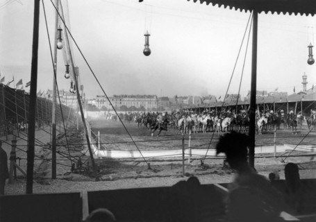 Photograph of the Wild West Show camp in 1905, on the champ de Mars, Paris.