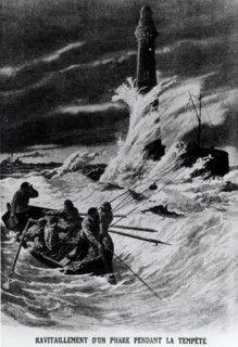 Supplying a lighthouse during a storm