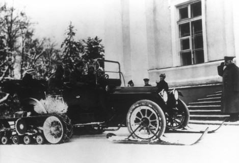 Car with Caterpillar Tracks