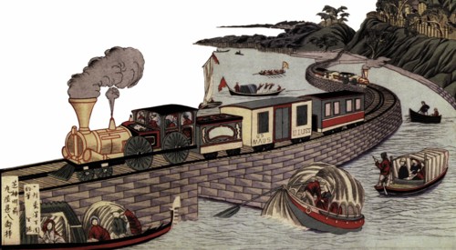 Chemin de fer de Takanawa (Japon) vers 1880