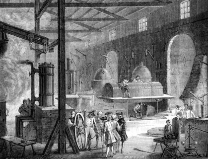 Ateliers de construction de machines à vapeur de Boulton et Watt, à Soho près de Birmingham.