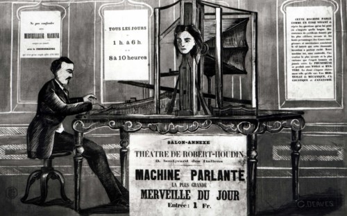 Machine parlante au théâtre de Robert-Houdin à Paris.