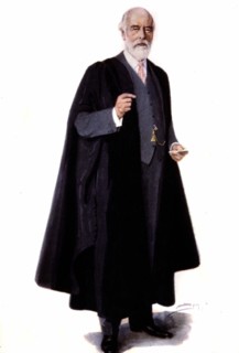 Portrait de Sir Oliver Joseph Lodge, physicien britannique.