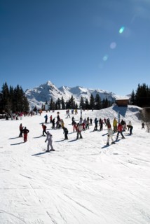 Skieurs à Morzine