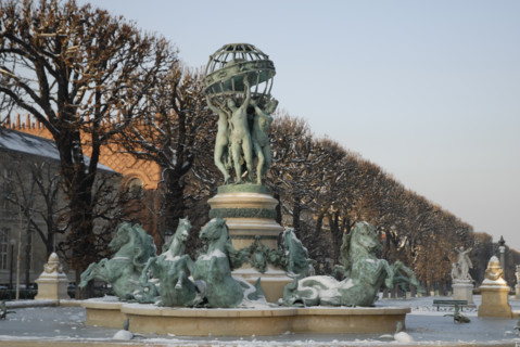Paris, Jardin de l'Observatoire sous la neige