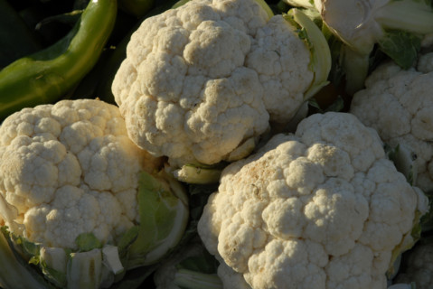 2008, marché fruits et légumes, choux fleurs,  Tunisie