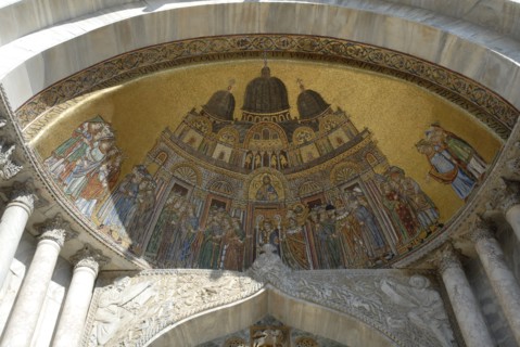 2009, basilique Saint Marc, mosaique de la porte di Sant'Alippio représentant la translation du