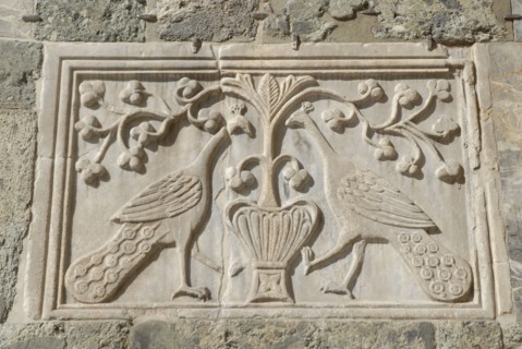2009, basilique Saint Marc, détail, paons, Venise