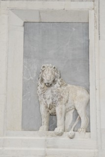 2009, lion sur la façade de la Scuola Grande de Saint Marco ( hopital ), Venise