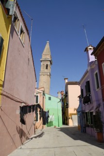 2009, église San Martino, Burano, ile de la lagune de Venise, linges, Venise