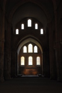 Abbaye Cistercienne édifiée au 12eme siecle, Cote d'Or, intérieur Abbaye de Fontenay, octobre 2009