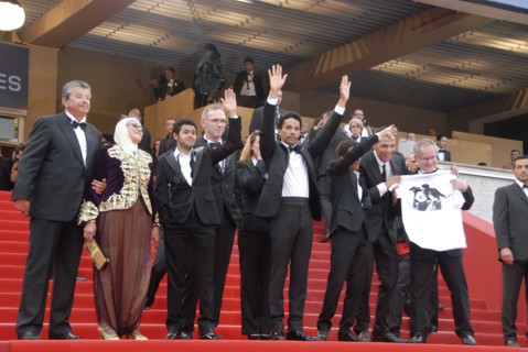 L'équipe du film "Hors la loi"