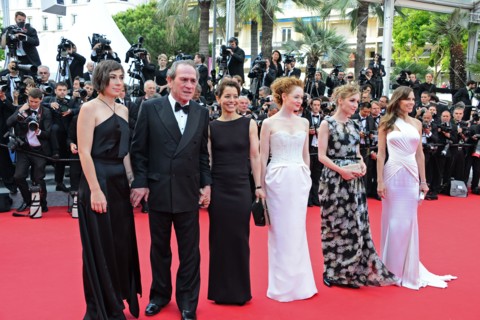 Equipe du film "THe Homesman", Festival de Cannes 2014