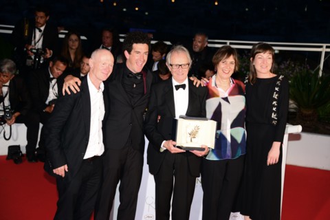 L'équipe du film "Moi, Daniel Blake", Festival de Cannes 2016