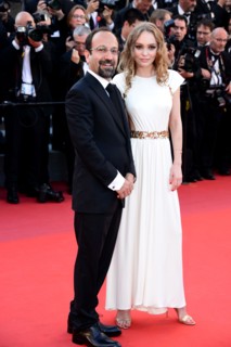 Asghar Farhadi and Lily-Rose Depp, 2017 Cannes Film Festival