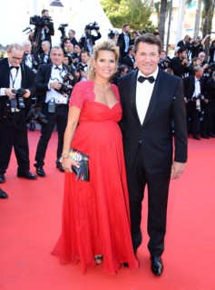 Laura Tenoudji and Christian Estrosi, 2017 Cannes Film Festival
