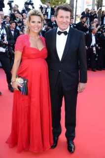 Laura Tenoudji and Christian Estrosi, 2017 Cannes Film Festival