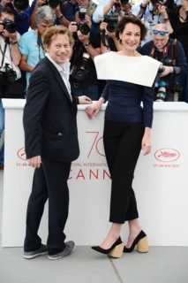 Mathieu Amalric and Jeanne Balibar, 2017 Cannes Film Festival
