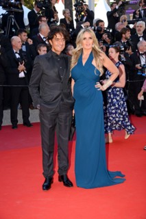Giulio Base and Tiziana Rocca, 2017 Cannes Film Festival