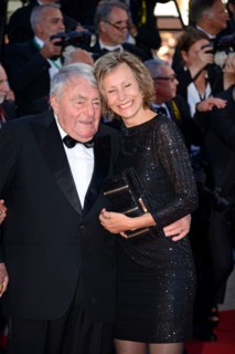 Claude Lanzmann and Iris van der Waard, 2017 Cannes Film Festival