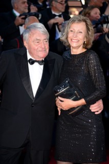 Claude Lanzmann and Iris van der Waard, 2017 Cannes Film Festival