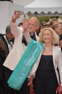 Larry Cech and Brigitte Fossey, 2017 Cannes Film Festival