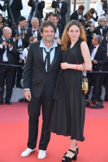 Matthieu Chedid with his daughter, 2018 Cannes Film Festival