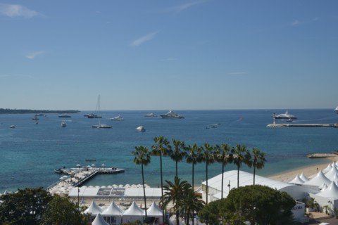 Vue sur le port de Cannes