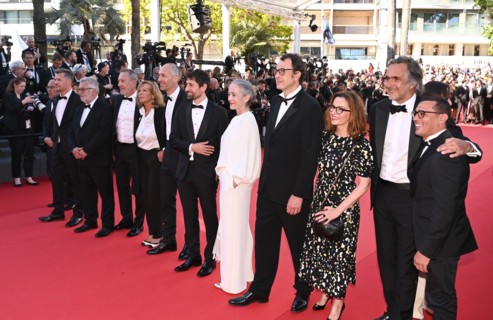 The Olympic flame in Cannes, 2024