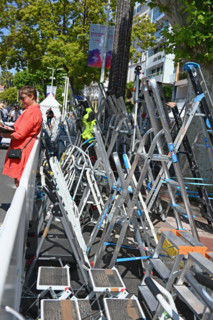 Escabeaux pour les photographes du Festival de Cannes