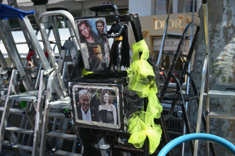 Escabeaux pour les photographes du Festival de Cannes