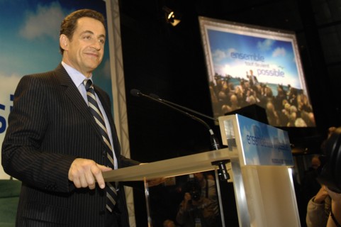 MAISONS-ALFORT LE 03/02/2007_ NICOLAS SARKOZY_PREMIER MEETING DE CAMPAGNE ELECTION PRÉSIDENTIELLE