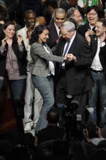 Elections Régionales 2010, meeting de la coallition PS, Europe Ecologie, Front de Gauche
