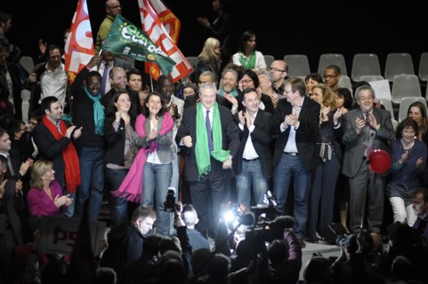 Elections Régionales 2010, meeting de la coallition PS, Europe Ecologie, Front de Gauche