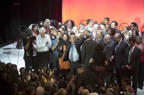 Meeting de l'entre-deux tours primaires citoyennes de François Hollande