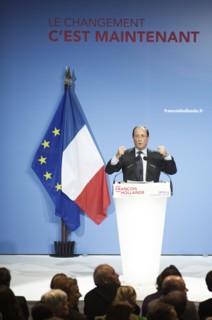 François Hollande meeting au palais des sports de Créteil le 11/02/2012