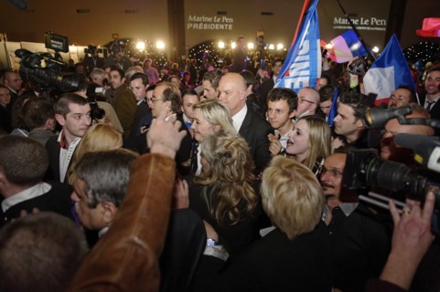 Premier tour de l'élection présidentielle 2012, QG de Marine Le Pen