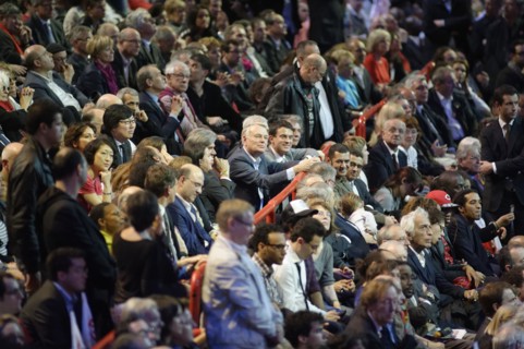 Meeting de François Hollande au Palais Omnisports de Paris Bercy