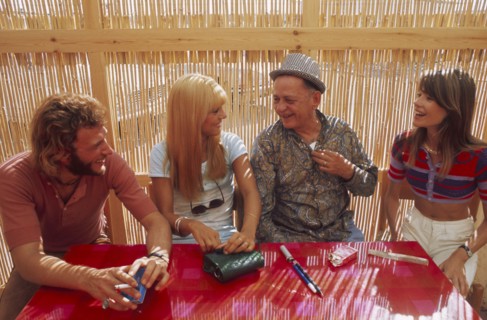 Françoise Hardy, Sylvie Vartan et Johnny Hallyday, 1970