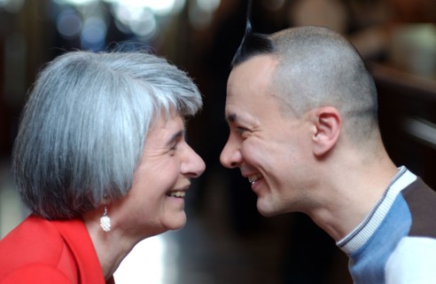 Arturo Brachetti et sa mère