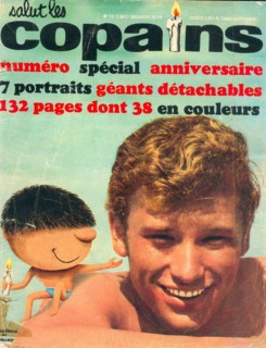 Johnny Hallyday en couverture de "Salut les Copains"