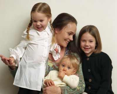 Christine Bastin et ses enfants