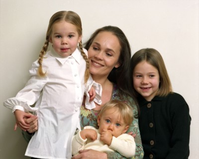Christine Bastin et ses enfants
