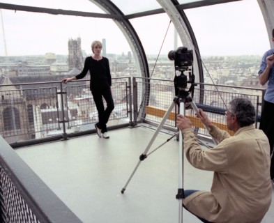 Jean-Marie Périer en séance photo avec Françoise Hardy