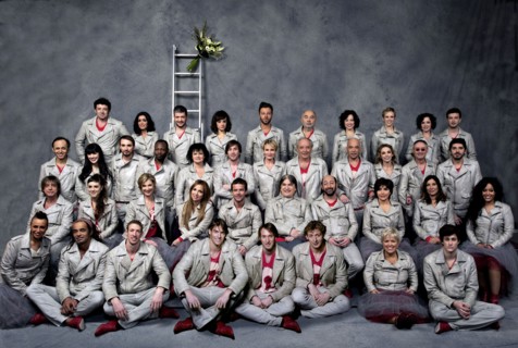 Photo de groupe de la tournée des Enfoirés 2011