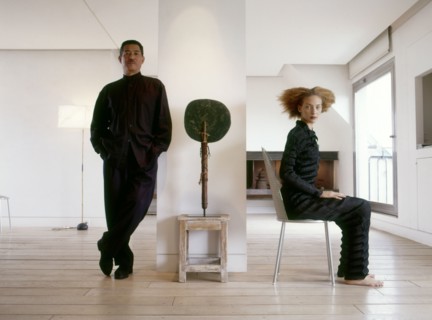 Issey Miyake et Chrystèle Saint-Louis Augustin