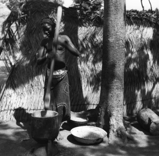 Femme effectuant des travaux agricoles à Garoua, au Cameroun