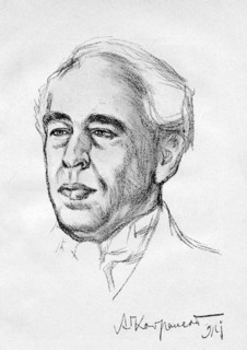 Portrait de Stanislavski Konstantin (1863-1938)
Dessin de A. Koïransky